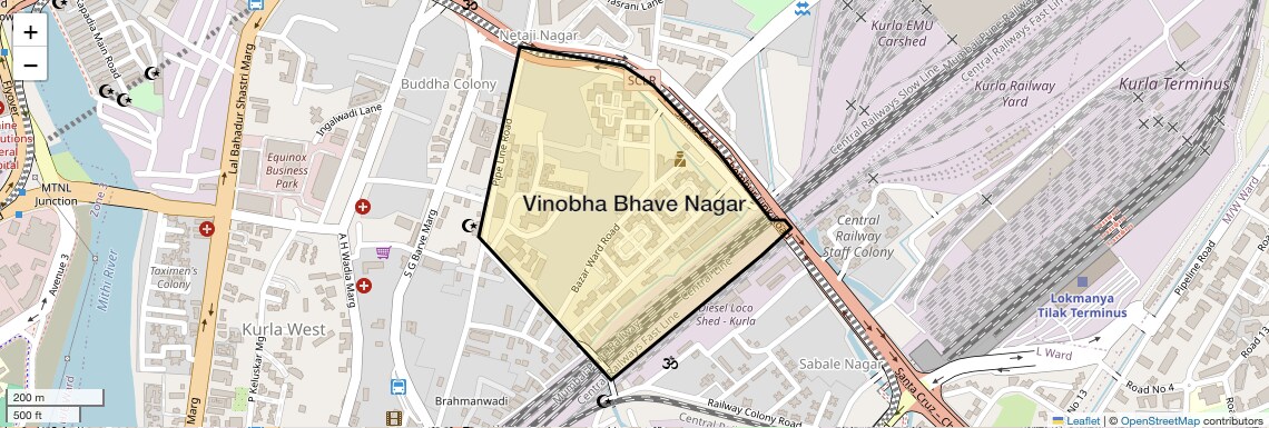 Location Map of Vinobha Bhave Nagar, Mumbai