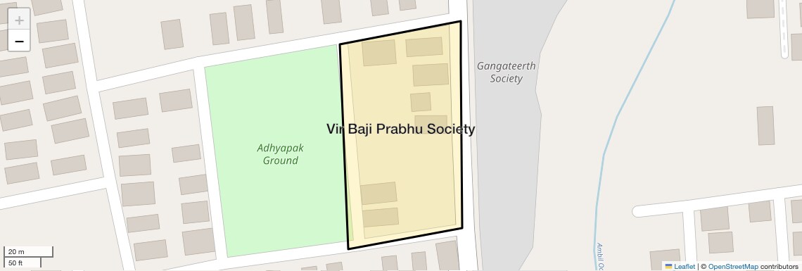 Location Map of Vir Baji Prabhu Society, Pune