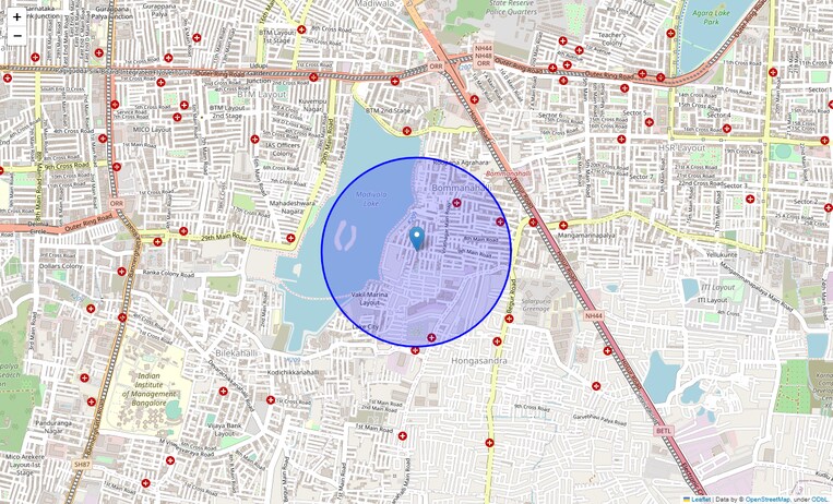 Location Map of Virat Nagar