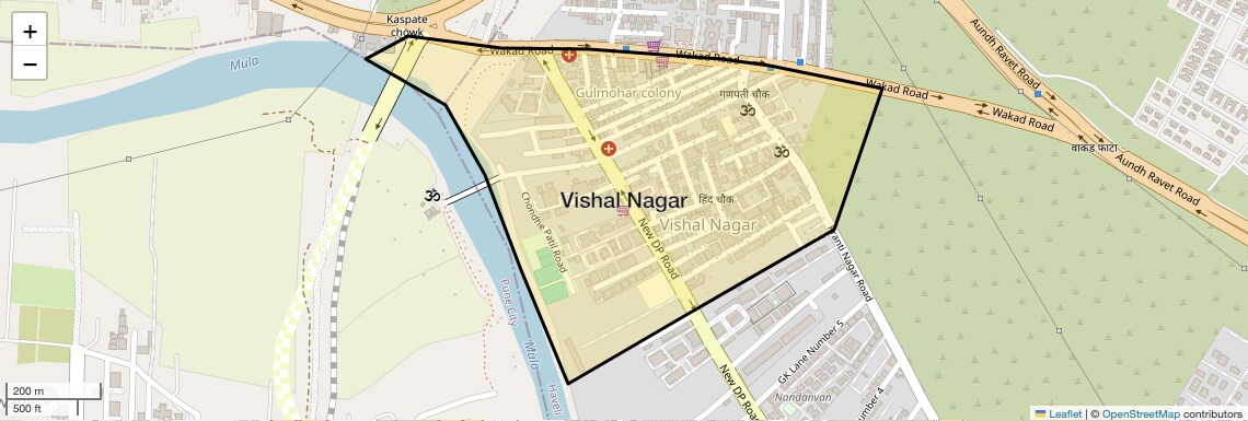 Location Map of Vishal Nagar, Pune