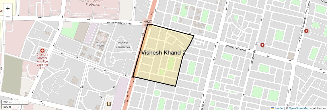 Location Map of Vishesh Khand 2, Lucknow