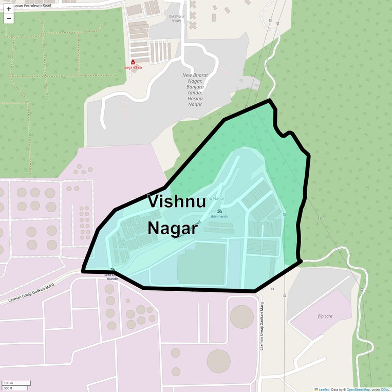Location Map of Vishnu Nagar