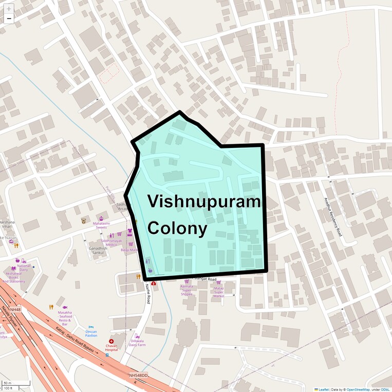 Location Map of Vishnupuram Colony