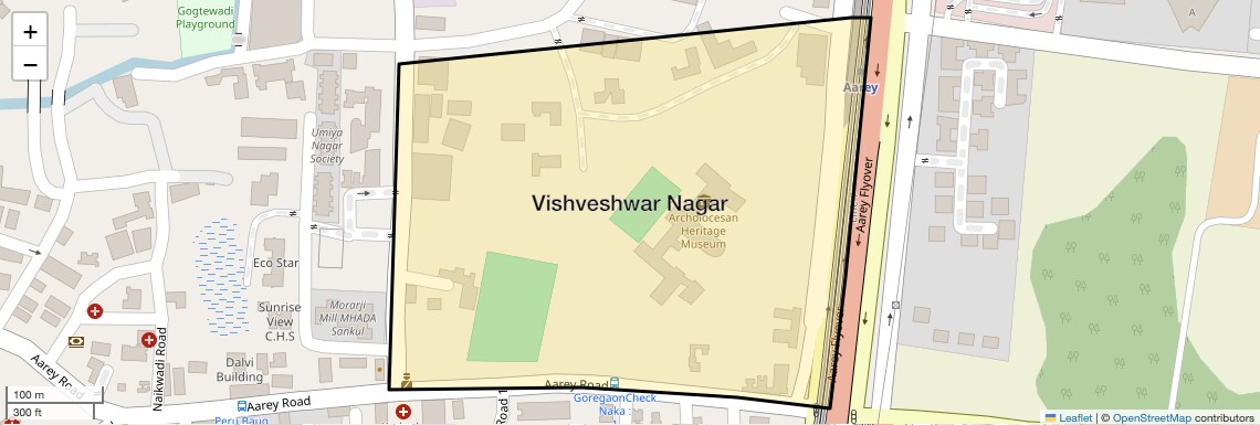 Location Map of Vishveshwar Nagar, Mumbai