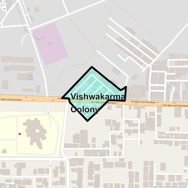 Location Map of Vishwakarma Colony