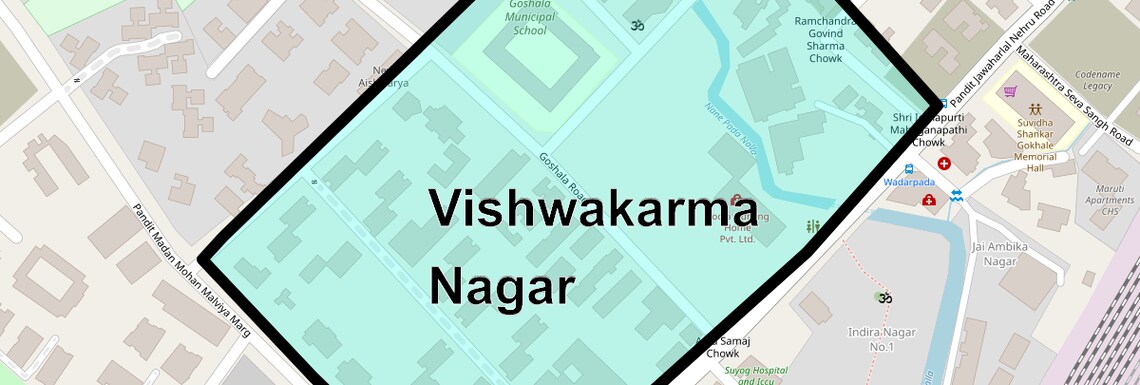 Location Map of Vishwakarma Nagar, Mumbai