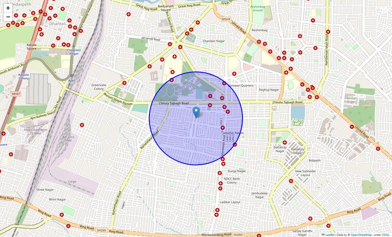 Location Map of Vishwakarma Nagar