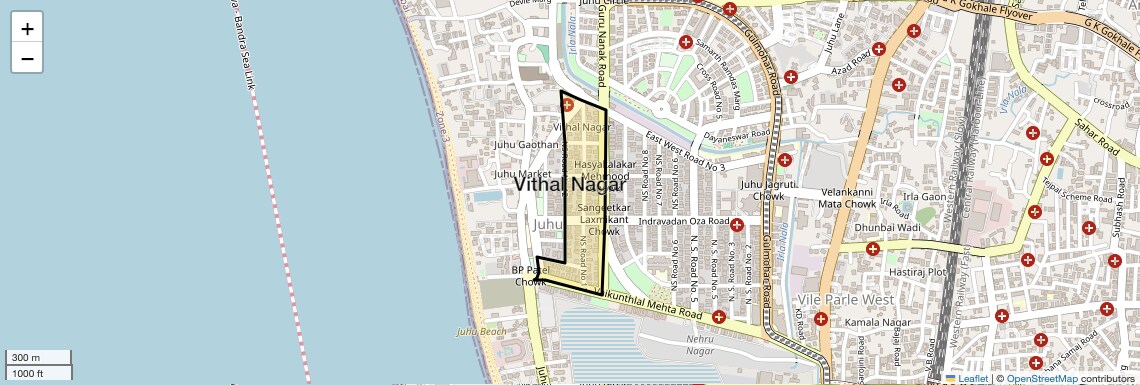Location Map of Vithal Nagar, Mumbai