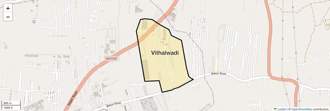Location Map of Vithalwadi, Pune