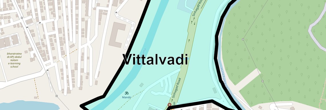 Location Map of Vittalvadi, Pune