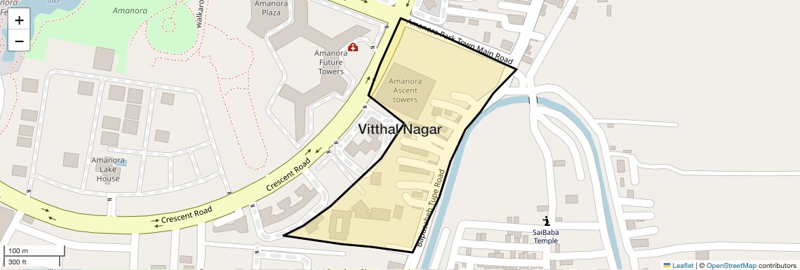 Location Map of Vitthal Nagar, Pune