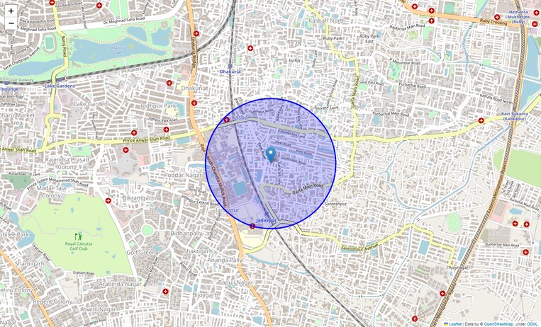 Location Map of Vivek Nagar