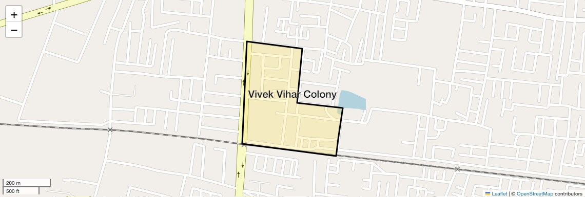 Location Map of Vivek Vihar Colony, Agra