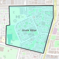 Vivek Vihar Map