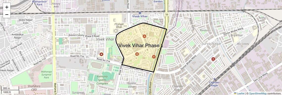 Check Time Travel of Vivek Vihar Phase 1, Delhi