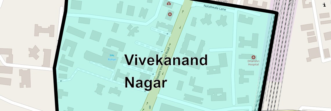 Location Map of Vivekanand Nagar, Mumbai