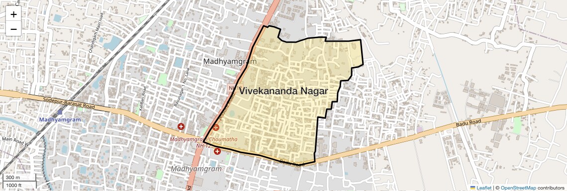 Location Map of Vivekananda Nagar, Kolkata