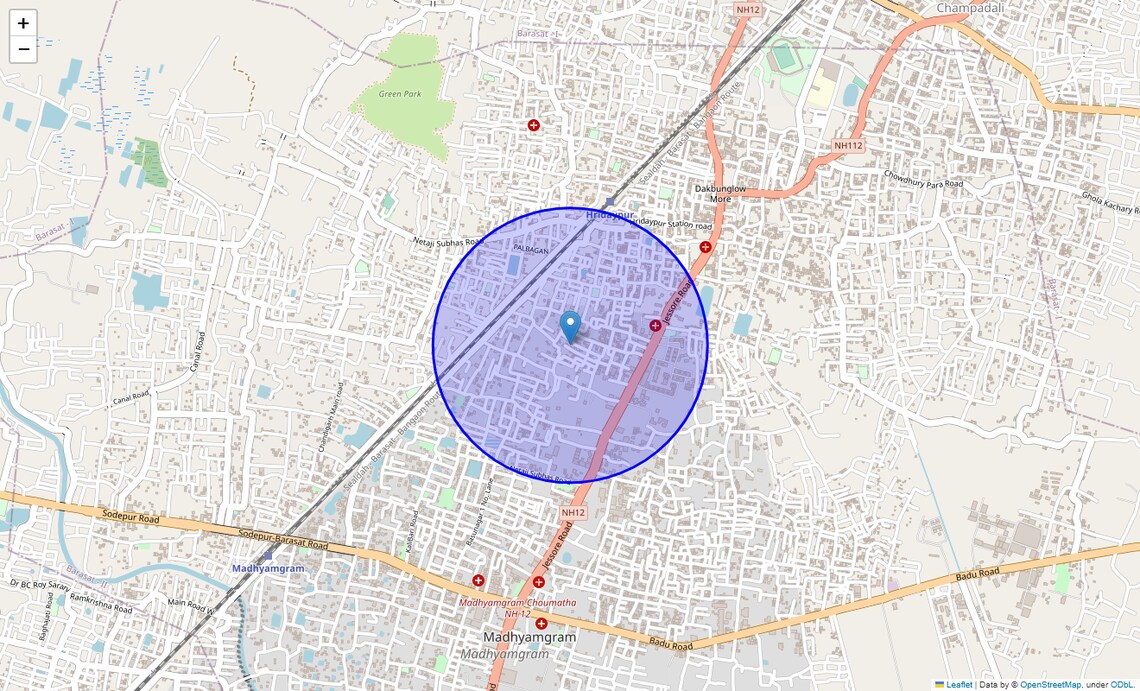 Location Map of Vivekananda Sarani, Kolkata