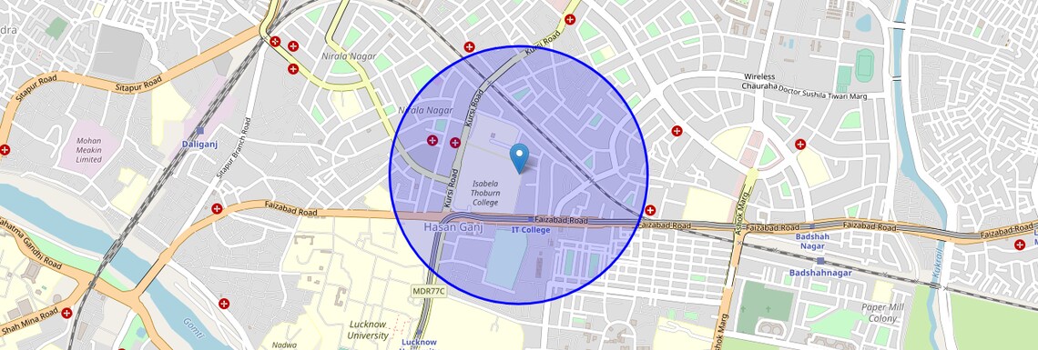 Location Map of Vivekanandapuri, Lucknow