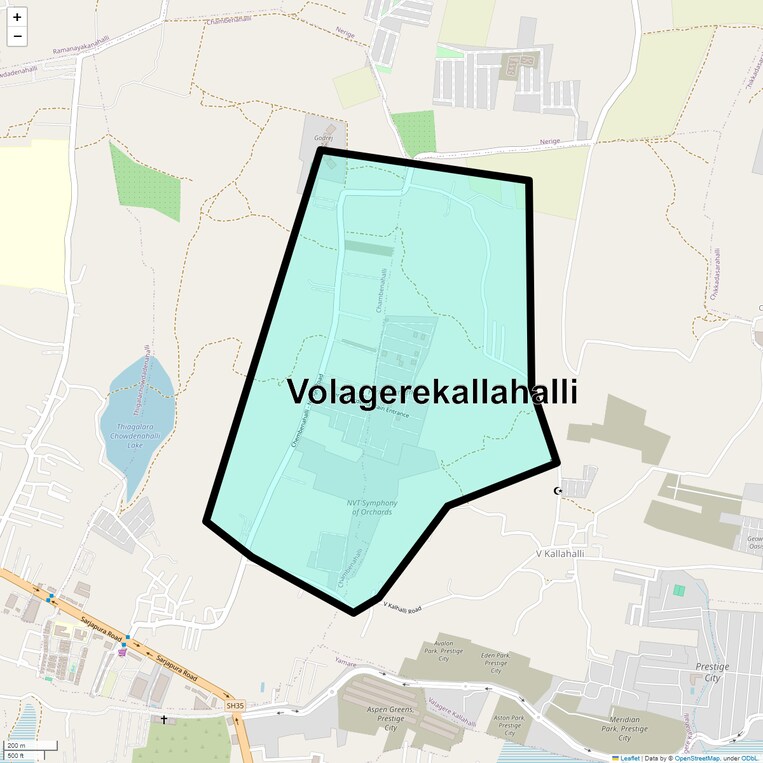 Location Map of Volagerekallahalli
