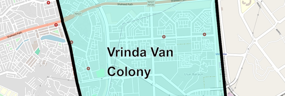Location Map of Vrinda Van Colony, Lucknow