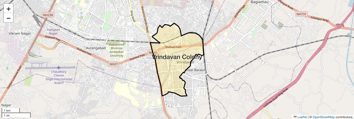 Check Time Travel of Vrindavan Colony, Lucknow