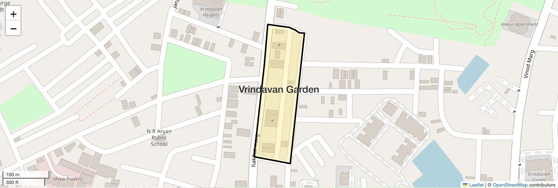 Location Map of Vrindavan Garden, Ghaziabad