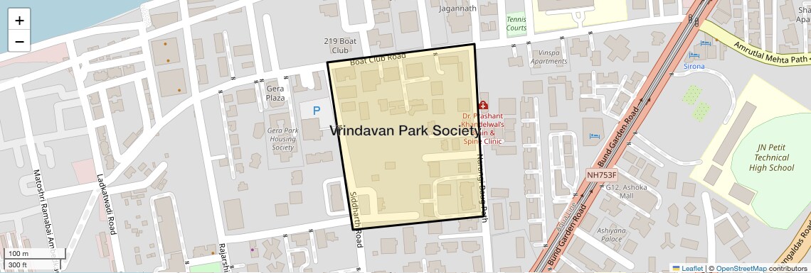 Location Map of Vrindavan Park Society, Pune