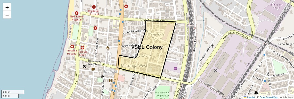 Location Map of VSNL Colony, Mumbai
