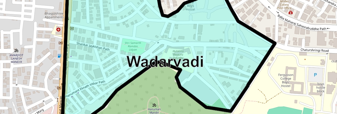 Location Map of Wadarvadi, Pune