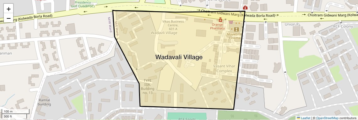 Location Map of Wadavali Village, Mumbai
