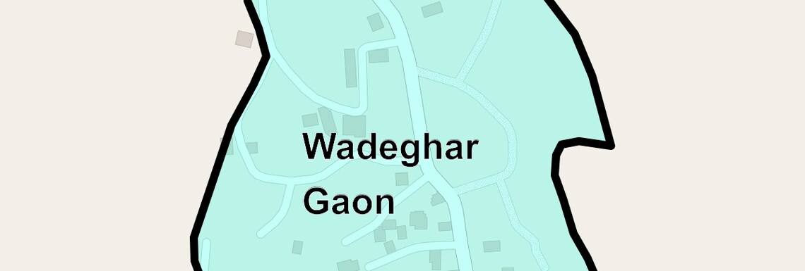 Location Map of Wadeghar Gaon, Thane