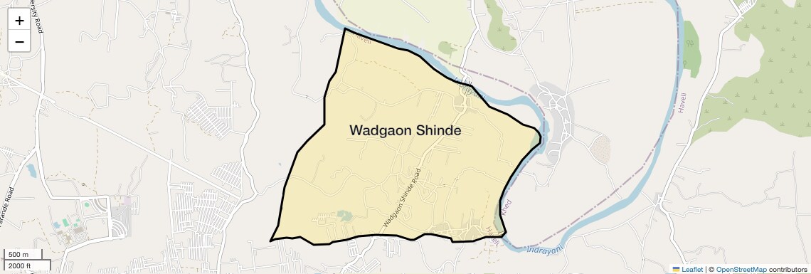 Location Map of Wadgaon Shinde, Pune