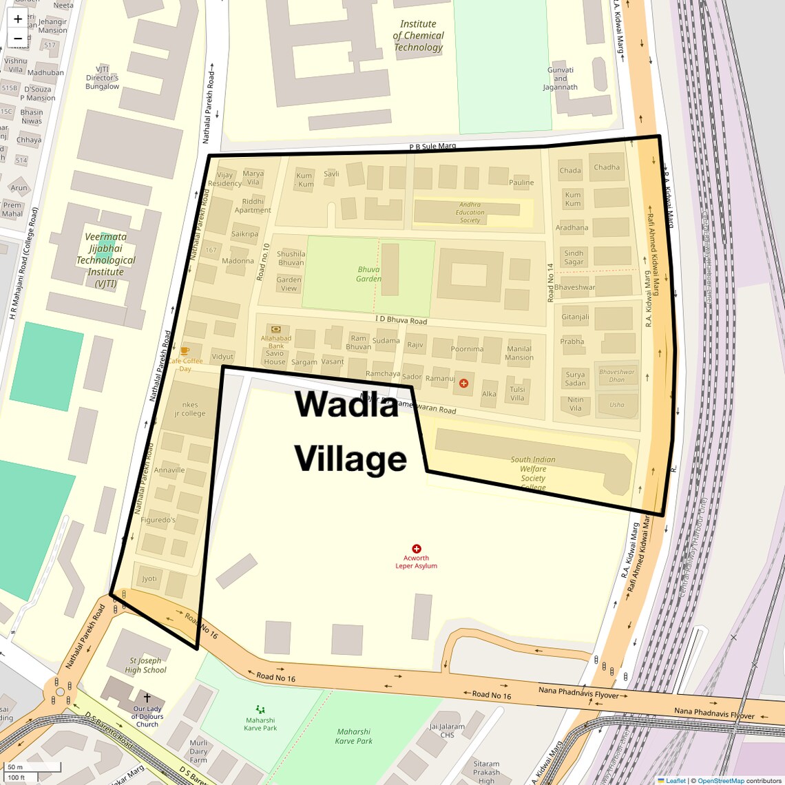 Location Map of Wadla Village, Mumbai