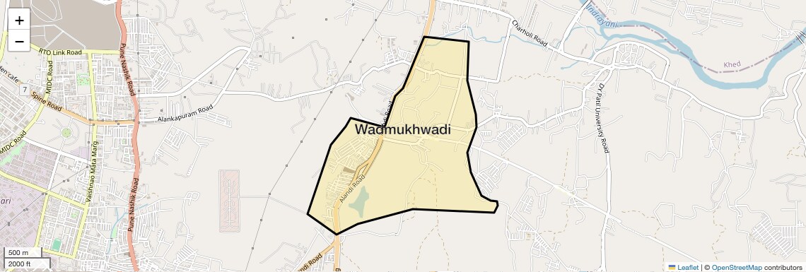 Location Map of Wadmukhwadi, Pune