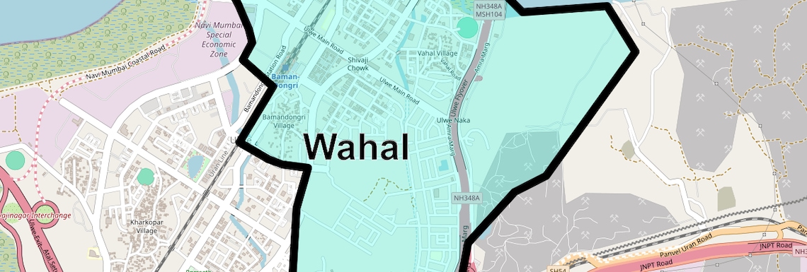 Location Map of Wahal, Navi Mumbai