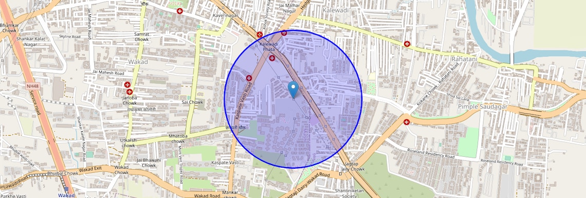 Location Map of Wakad Sector 38, Pune
