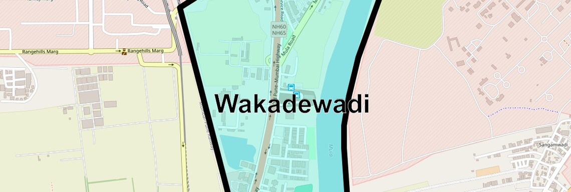 Location Map of Wakadewadi, Pune