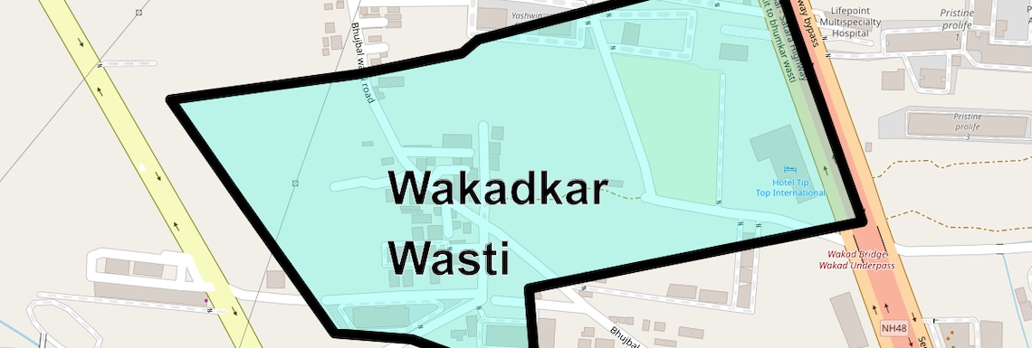 Location Map of Wakadkar Wasti, Pune