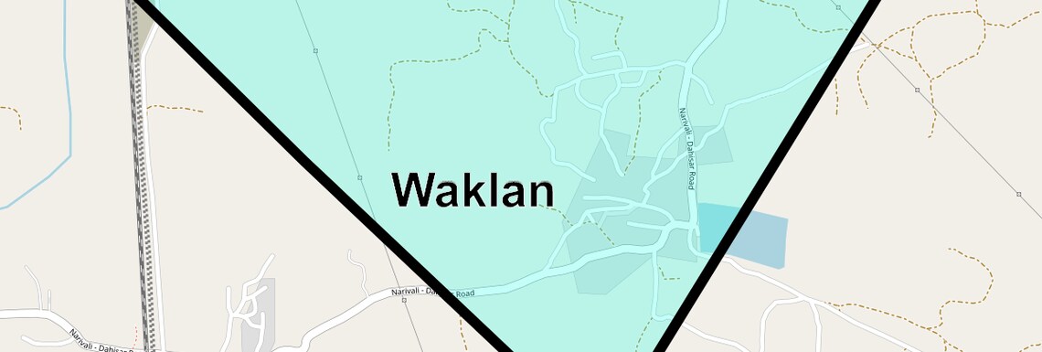 Location Map of Waklan, Thane