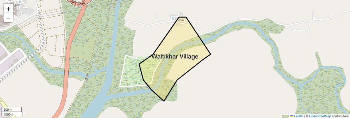 Location Map of Waltikhar Village, Navi Mumbai
