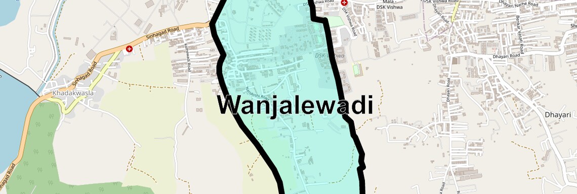 Location Map of Wanjalewadi, Pune