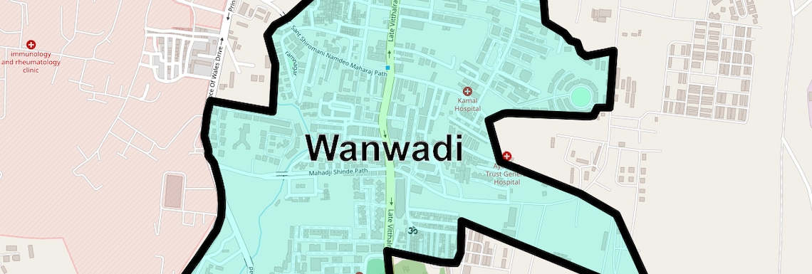 Location Map of Wanwadi, Pune