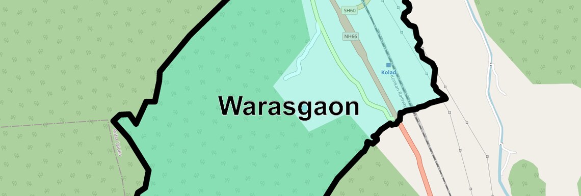 Location Map of Warasgaon, Navi Mumbai