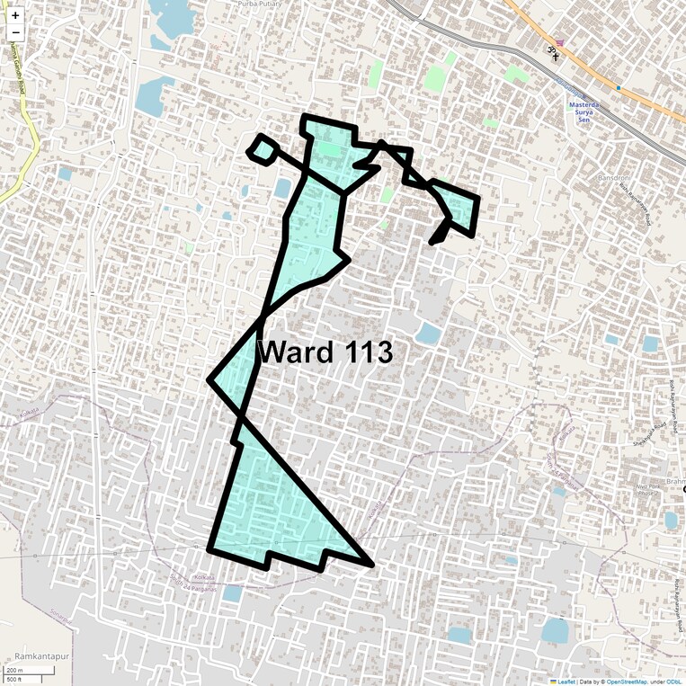 Location Map of Ward 113