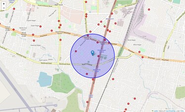 Location Map of Wardha Rd, Nagpur
