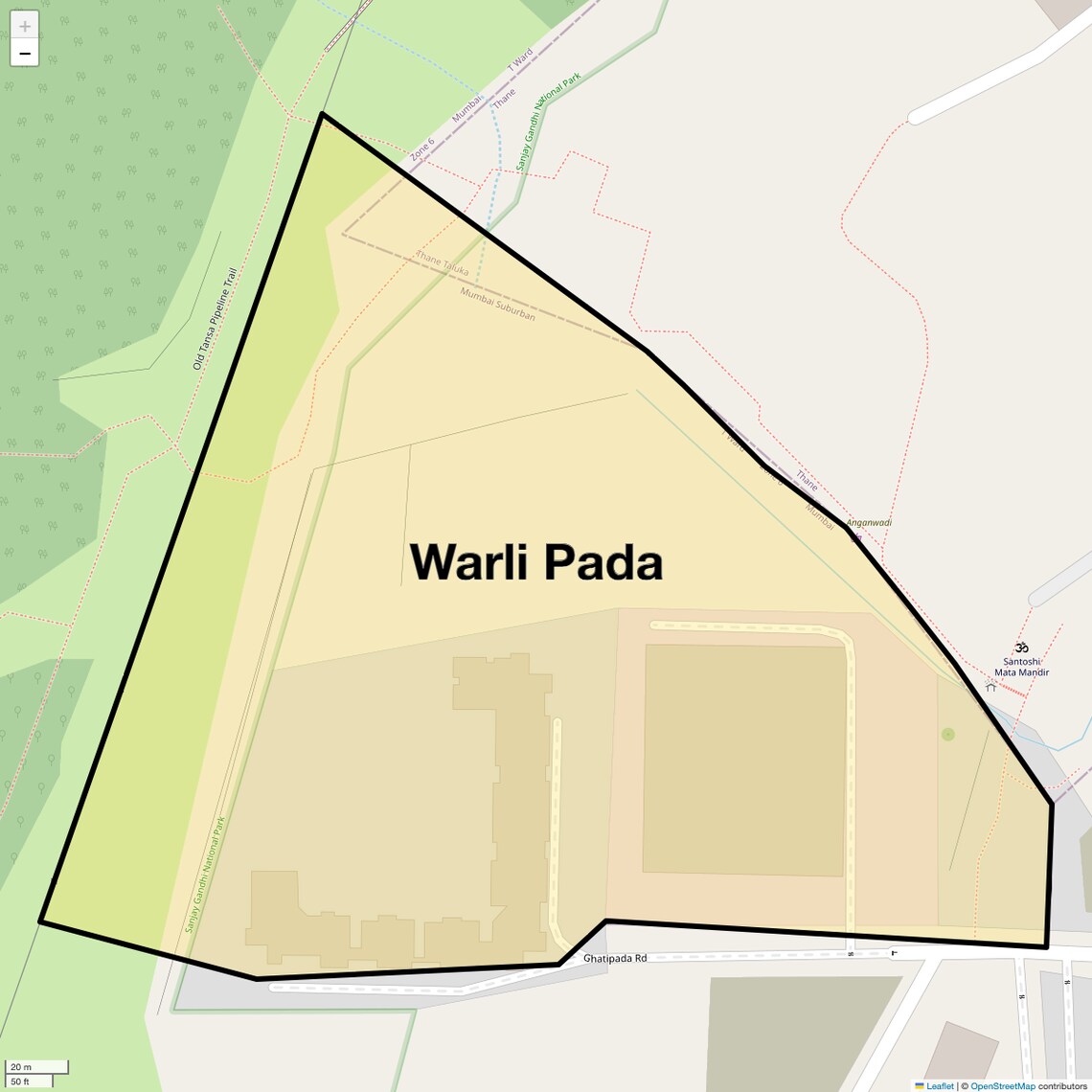 Location Map of Warli Pada, Mumbai