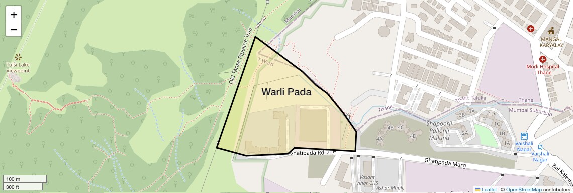 Location Map of Warli Pada, Mumbai