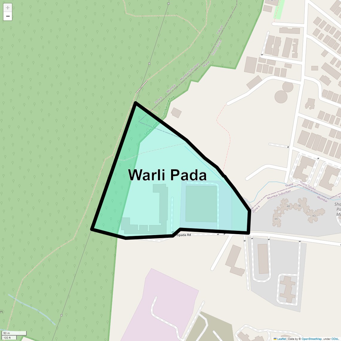 Location Map of Warli Pada, Mumbai