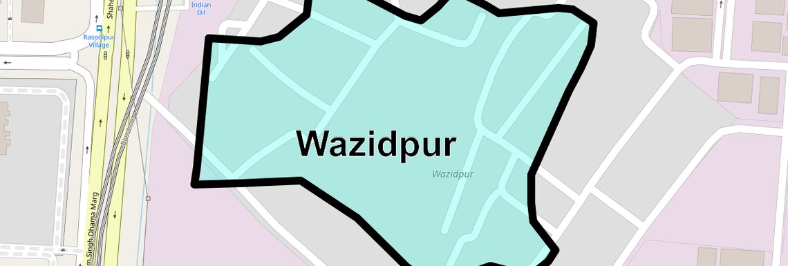 Location Map of Wazidpur, Noida